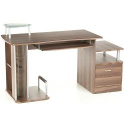 Scrivania con cassettiera in legno VARIAL MULTI con vari ripiani e porta CD incluso 