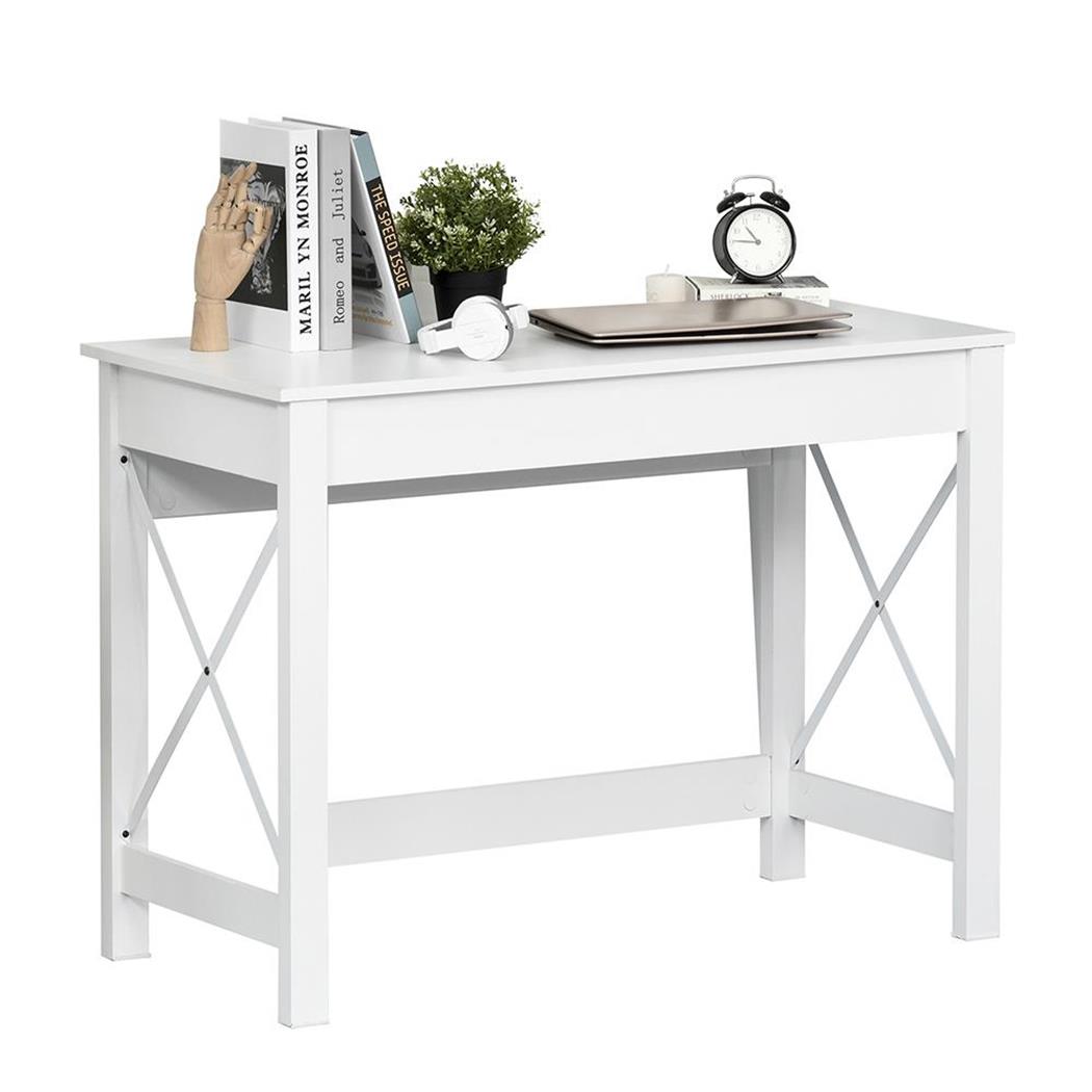 Scrivania Studio PETER, Design Classico, Pratica e Compatta, in Legno Bianco