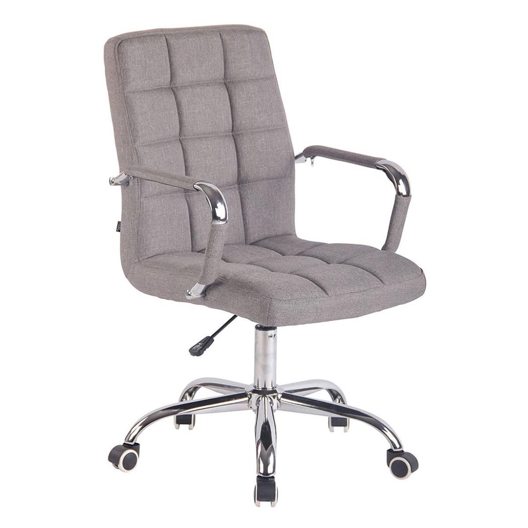 Poltrona da ufficio DELAN PRO, Design Moderno, Cuciture a Vista, Tessuto Grigio