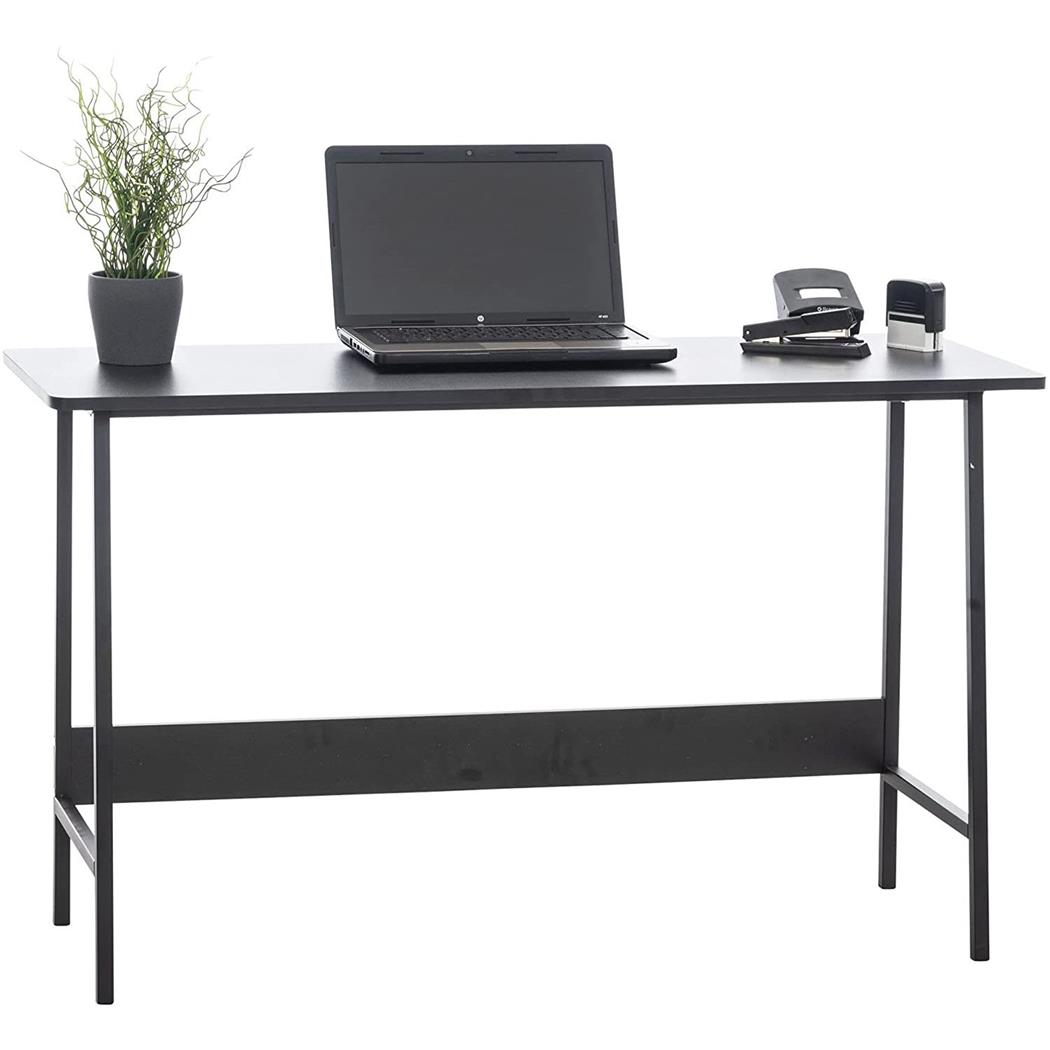 Scrivania da Ufficio MINT, Design Industriale, 120x45x71 cm, in Metallo e Legno Nero