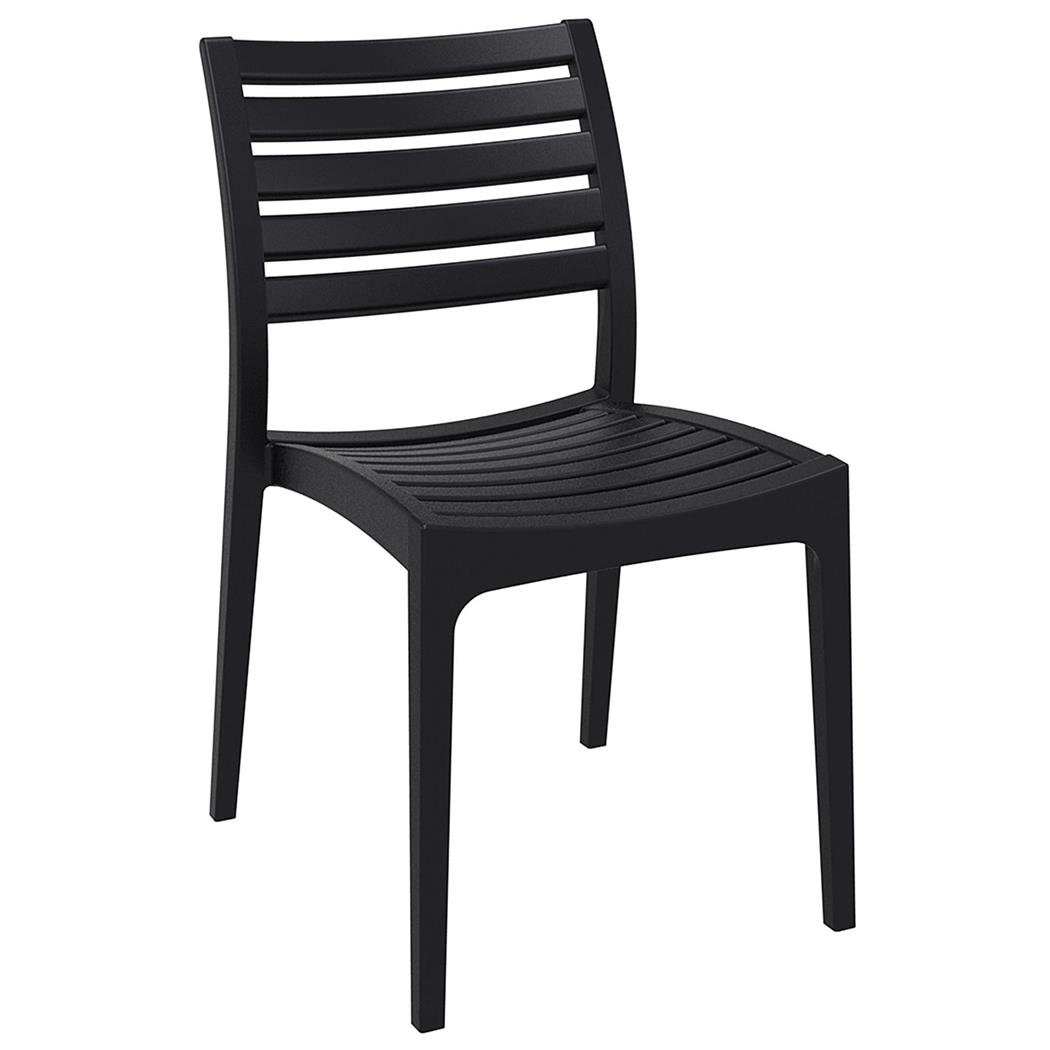 Sedia Ospiti HECTOR, Impilabile, Design Moderno, in Polipropilene, Nero