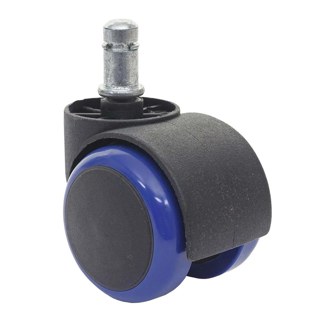 5x Ruote BLADE, 11mm/50mm, Fino 150kg, Apposite per Sedie da ufficio, Blu