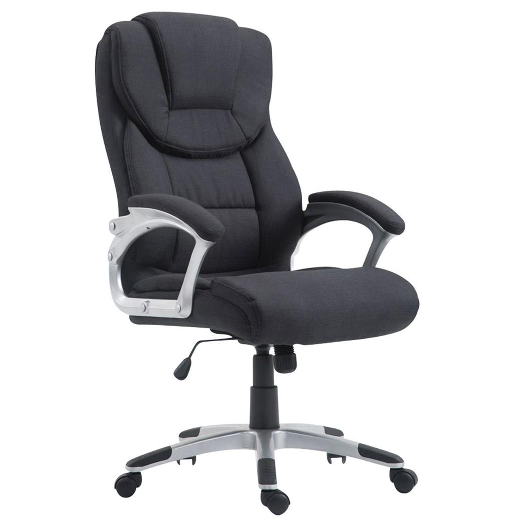 DEMO# Poltrona per ufficio BALTIMORE TESSUTO, Imbottitura spessa, Extra resistente, in color Nero