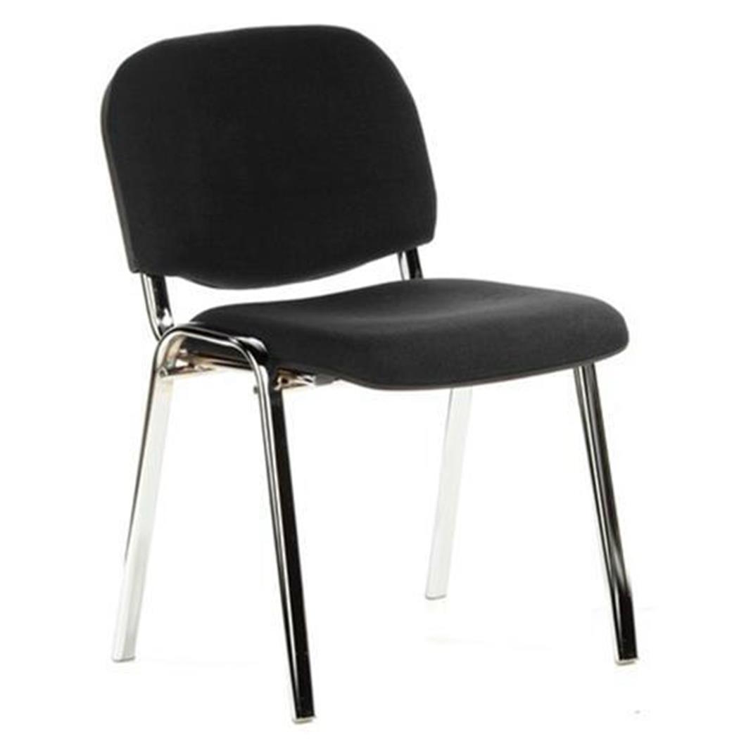 Sedia Conferenze MOBY BASE, Comoda e Pratica, Prezzo Incredibile, Colore Nero e Gambe Cromate