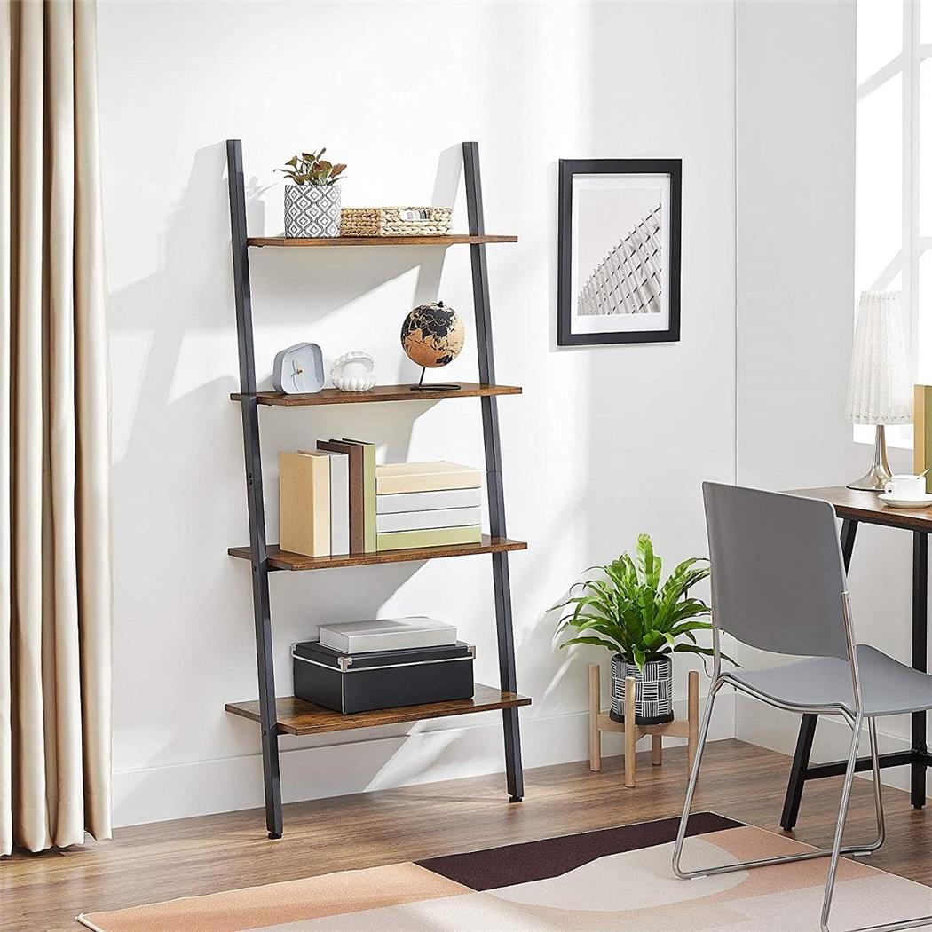 Libreria SKYE, Stile Industriale, 64x35x150 cm, In Ferro e Legno color Faggio