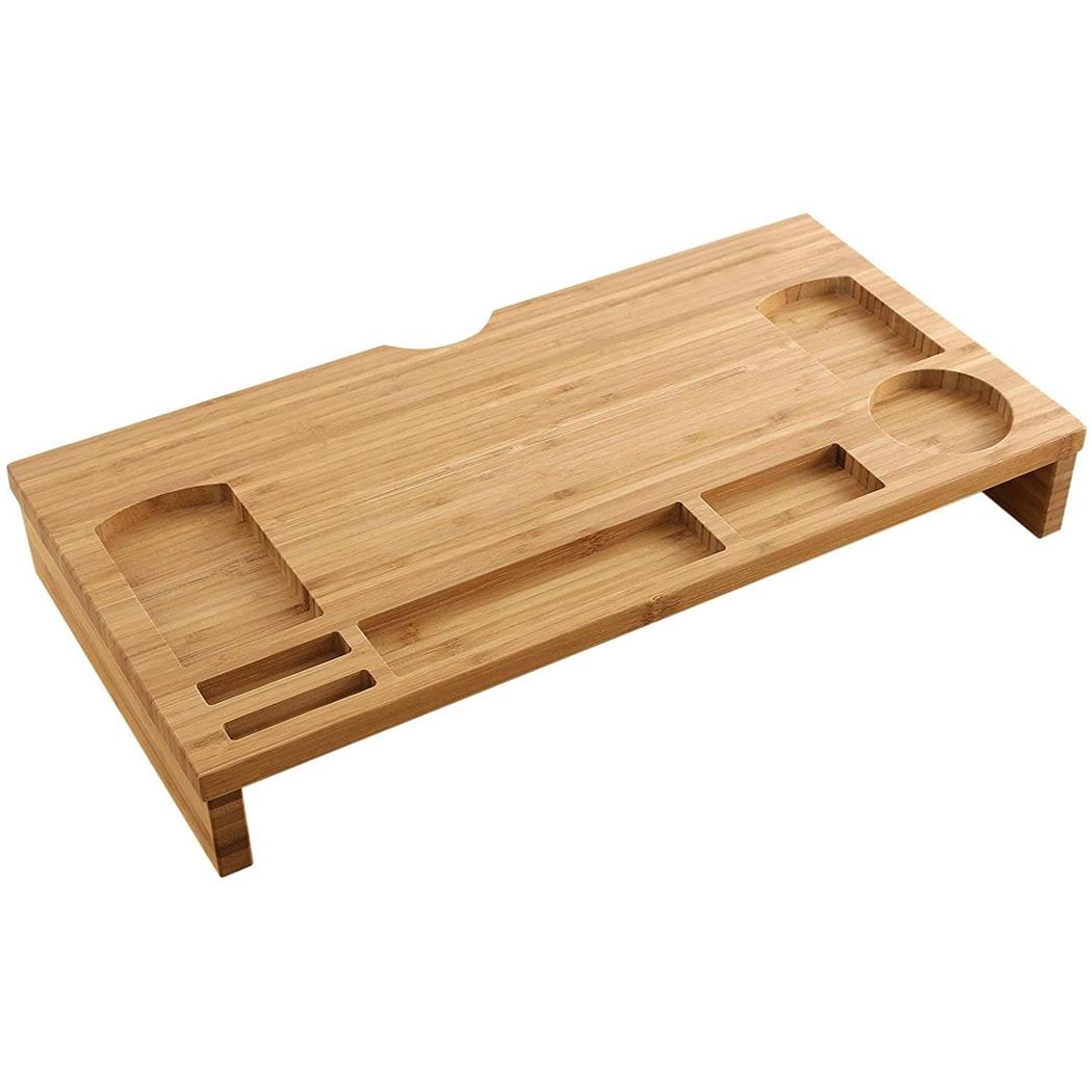 Supporto per Monitor DALOA, Multiuso, Compatto e Versatile, 60x30x8,5 cm, Bambù