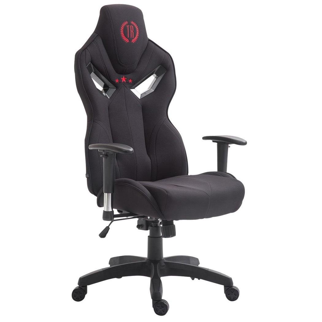 DEMO# Sedia Gaming HAMIL TESSUTO, Design Sportivo, in Tessuto, colore Nero