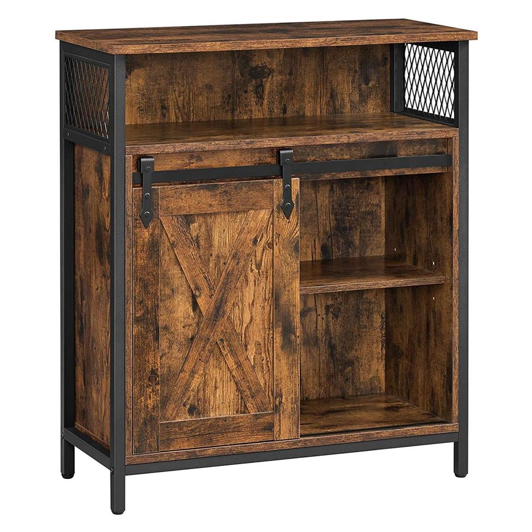 Mobiletto EDWARD, Anta Scorrevole, 70x30x80cm, in Legno colore Faggio