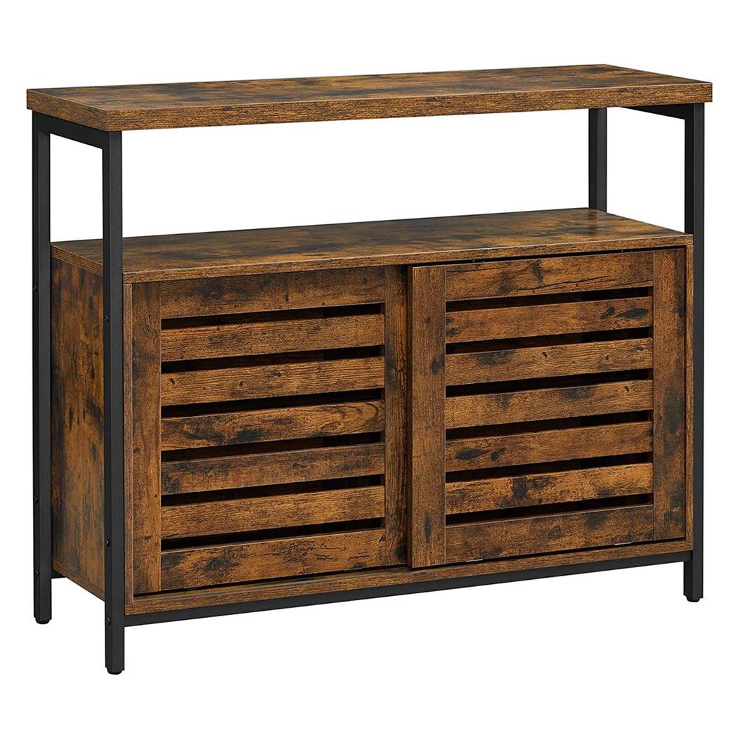 Mobiletto KOREY, Ante Scorrevoli, 100x35x80cm, in Legno colore Faggio