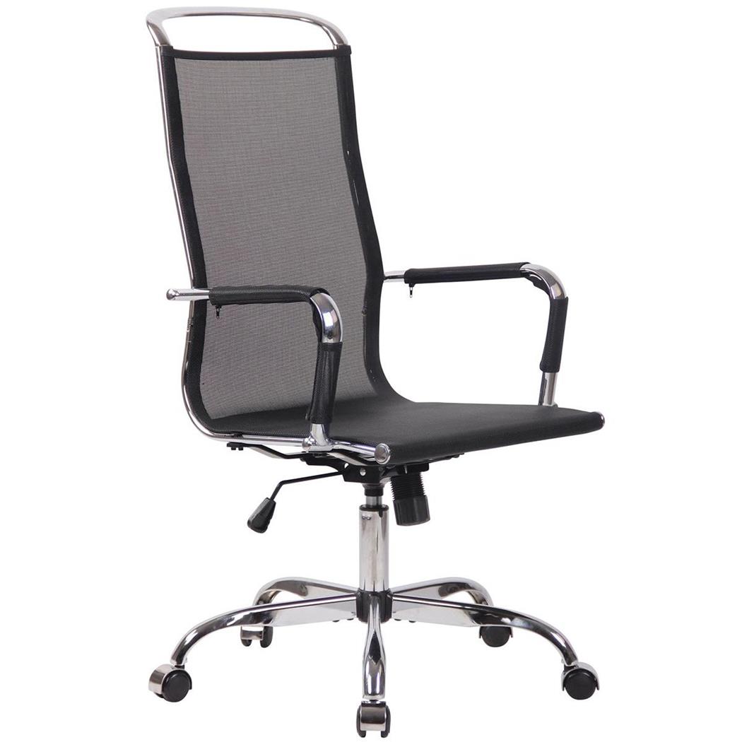 Sedia di Design SAMANTHA, Struttura in Metallo, Confortevole, in Rete, Nero