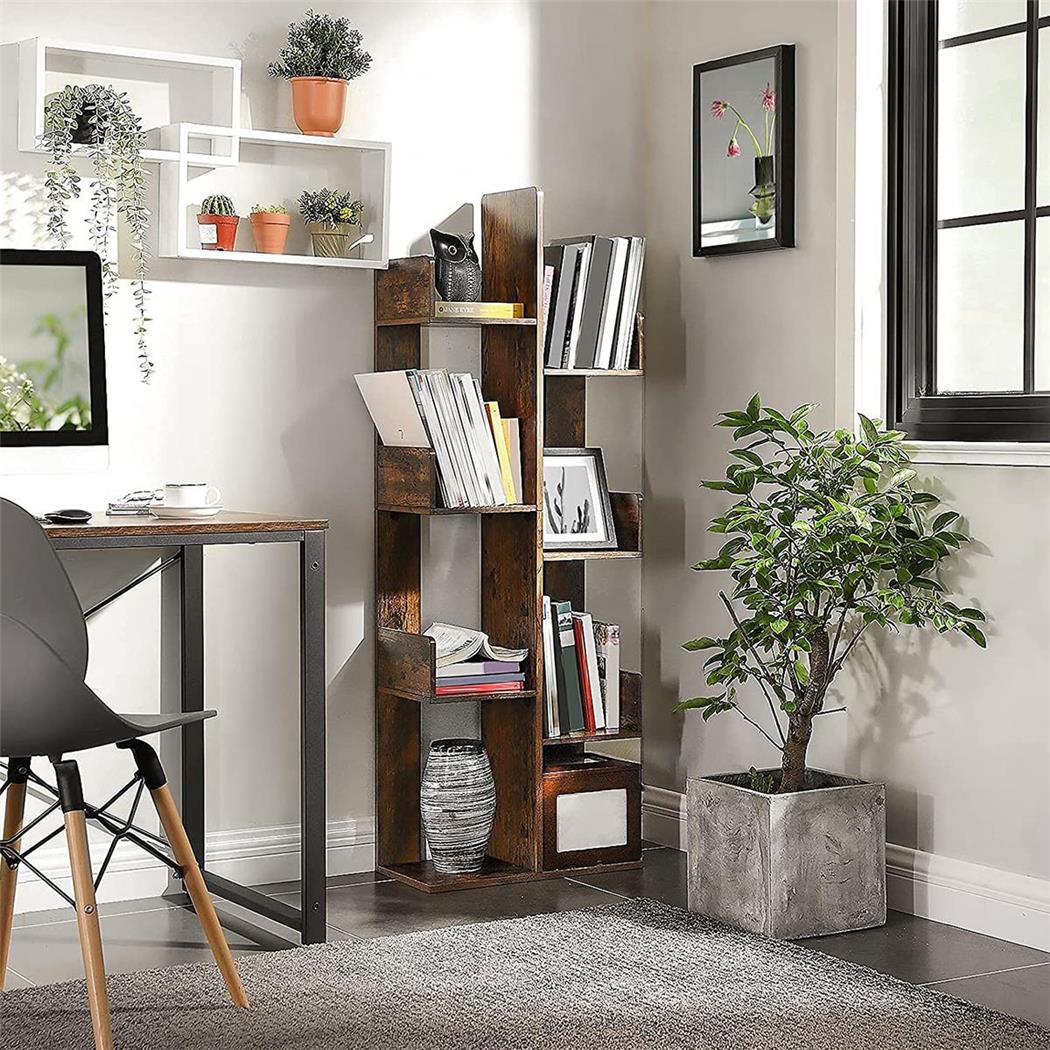 Libreria MATIA, Stile Moderno, 50x25x140cm, in Legno Colore Faggio