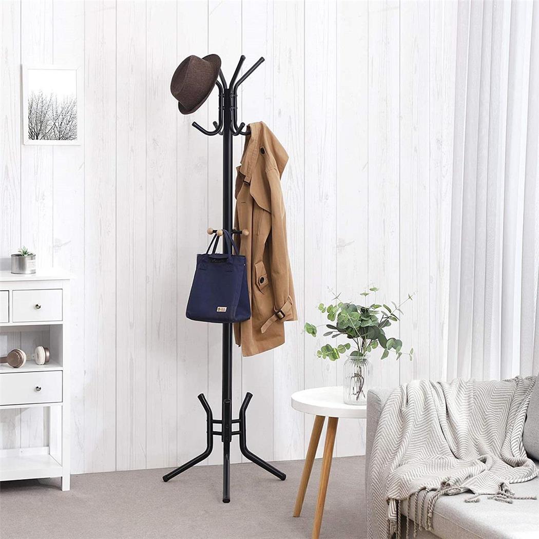 Appendiabiti ARMONY, Elegante e Versatile, 49x49x176cm, in Metallo Nero