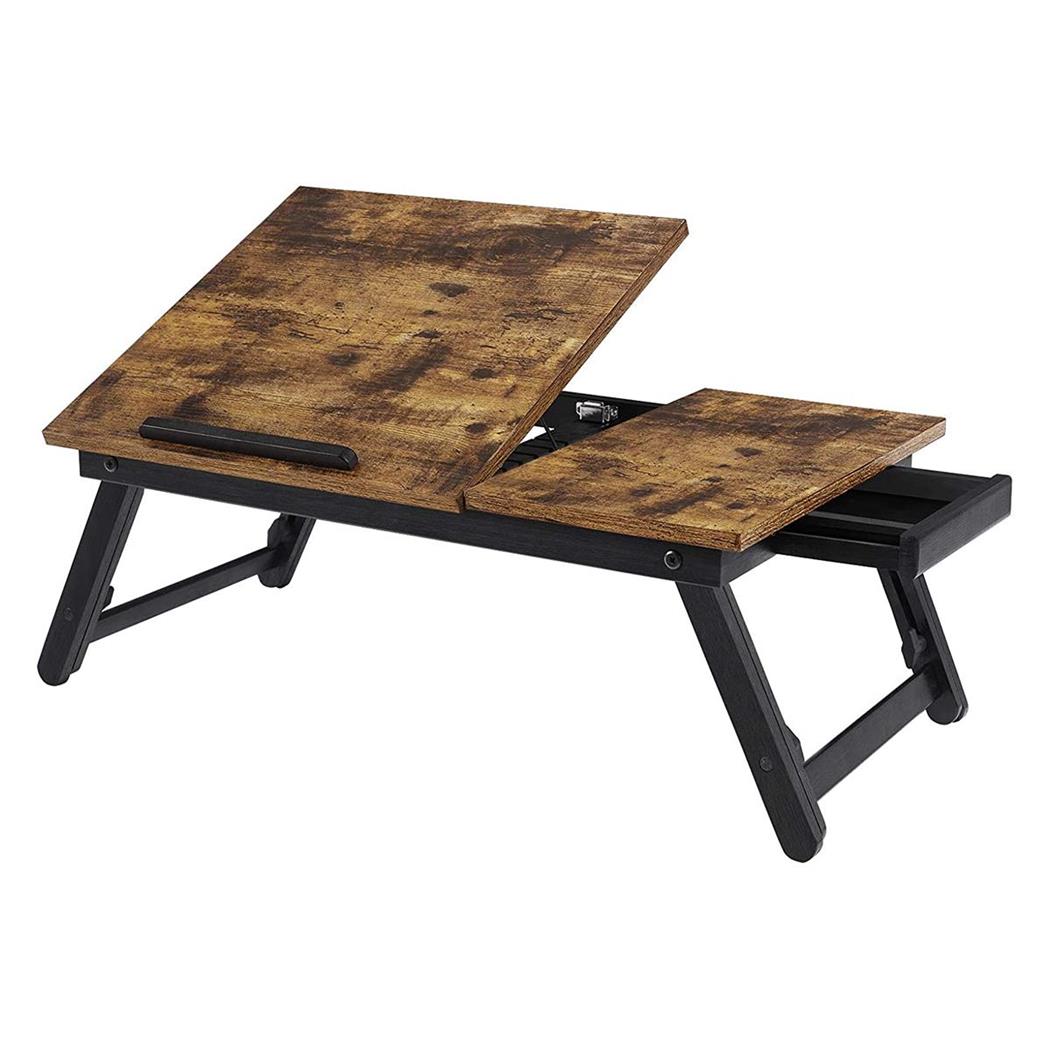 Tavolino SUMMER, Piano Inclinabile, con Cassetto, 55x35x23cm, in Legno
