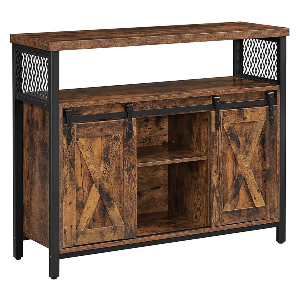 Mobiletto ALYS, Ante Scorrevoli, 100x33x80cm, in Legno colore Faggio
