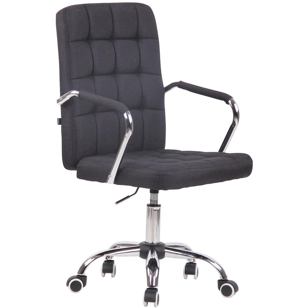 Sedia Operativa TENDER, Struttura in Metallo, Design Moderno, in Tessuto Nero