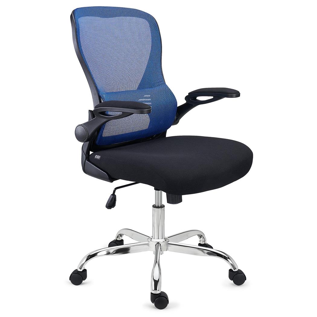 Sedia Operativa CORFÙ, Ergonomica, Braccioli Abbattibili, Comoda e Versatile, in Blu