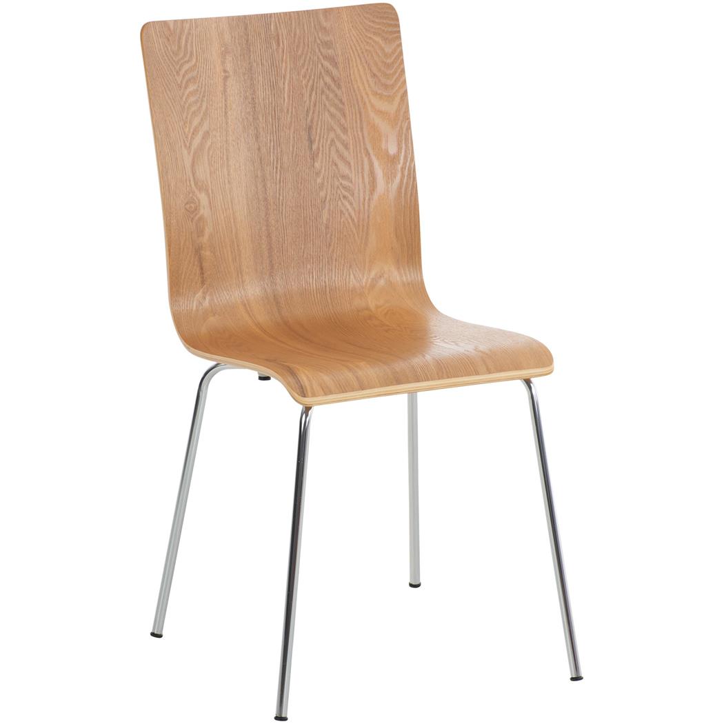 Sedia da Attesa PERRY, In Legno con Gambe in Metallo, colore Rovere