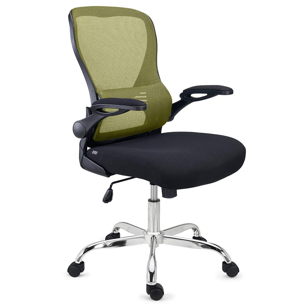 Sedia Operativa CORFÙ, Ergonomica, Braccioli Abbattibili, Comoda e Versatile, in Verde