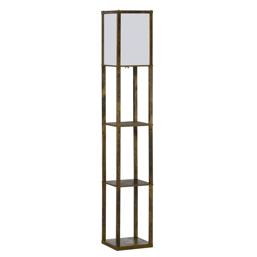 Lampada per Ufficio TALIA, con 3 Mensole Integrate, in Legno, colore Marrone