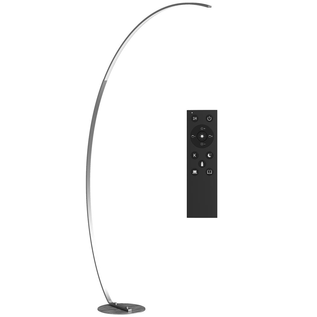 Lampada per Ufficio LUMINA, con Telecomando e Regolazione della Luminosità, Argento