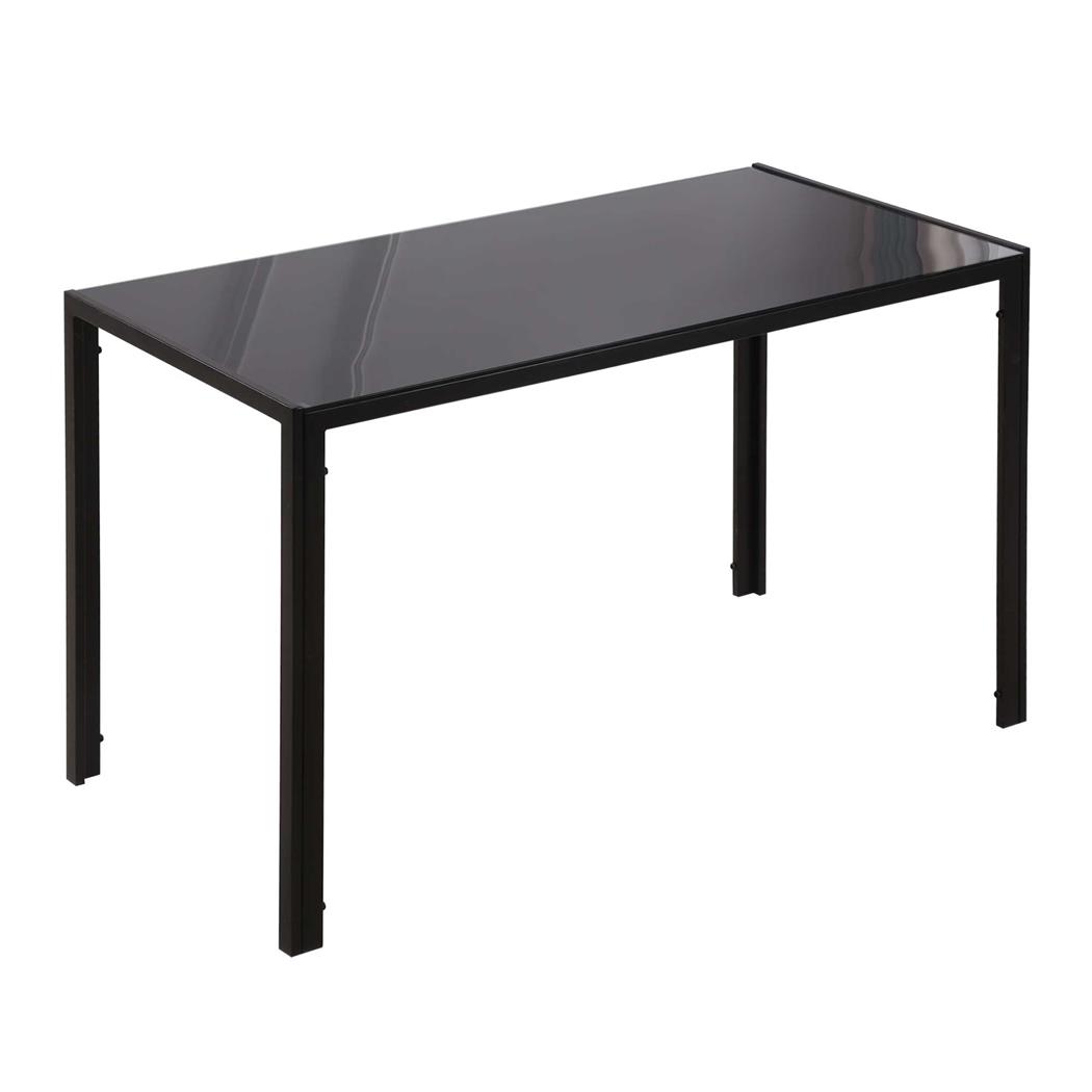Tavolo per Sala Riunioni MAPUTO, 120x60x75 cm, Vetro Temperato Nero
