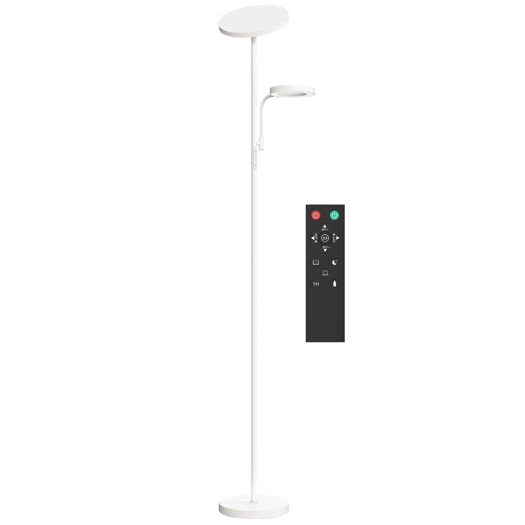 Lampada per Ufficio ZENLUX, Luminosità Regolabile e Telecomando, Bianco