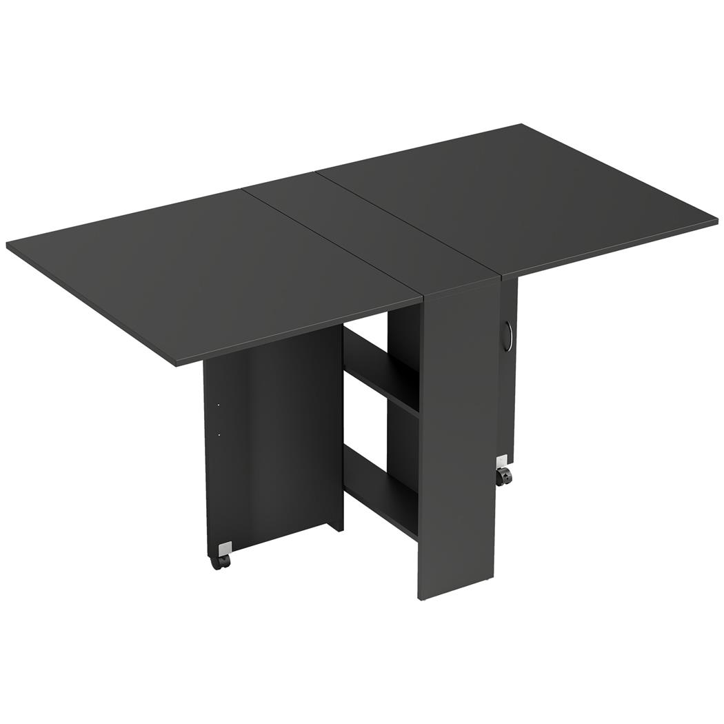 Tavolo per Sala Riunioni MORONI, Pieghevole, Salvaspazio, in Legno colore Nero