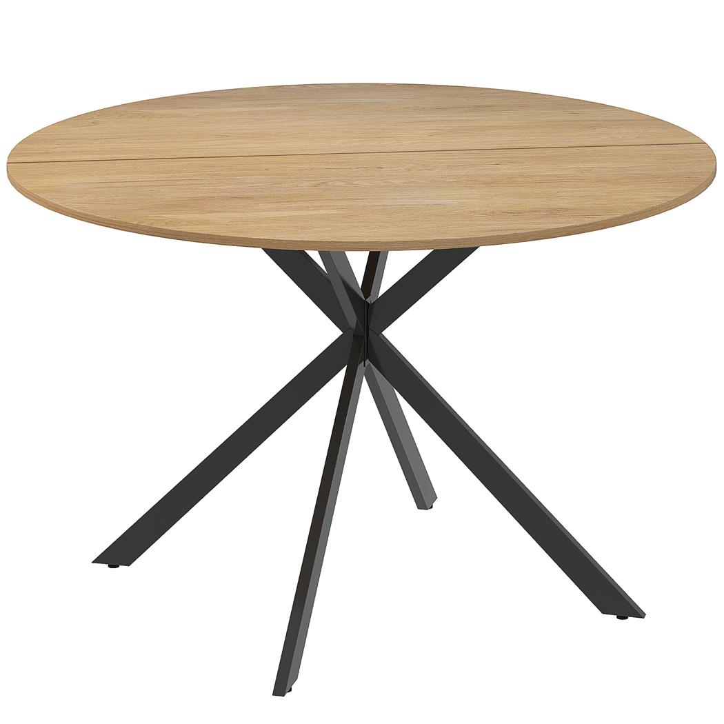 Tavolo per Sala Riunioni VENUS, Stile Industriale, Gambe in Acciaio, Piano in Legno Rovere