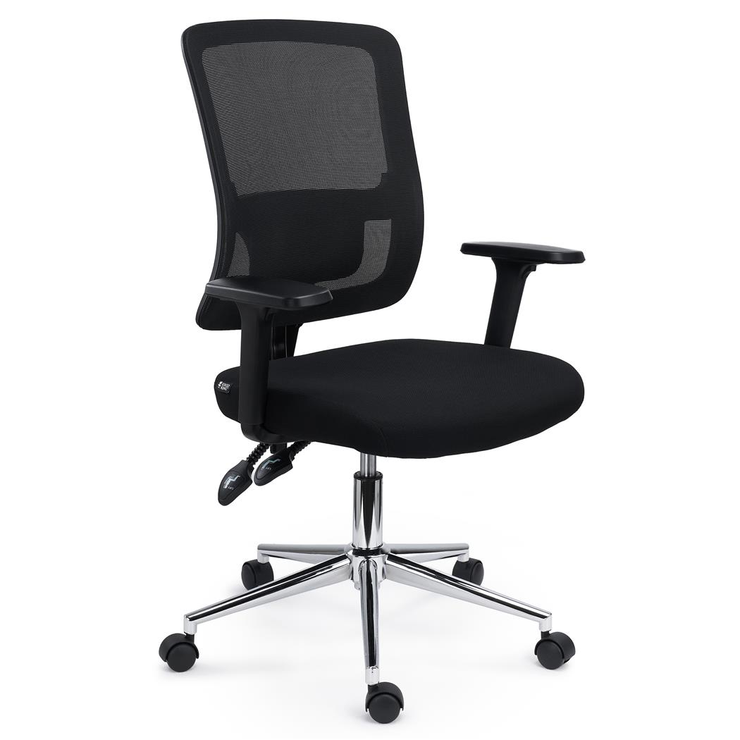 Sedia per Ufficio MISTIC, Elegante ed Ergonomica, Rete Traspirante, Nero