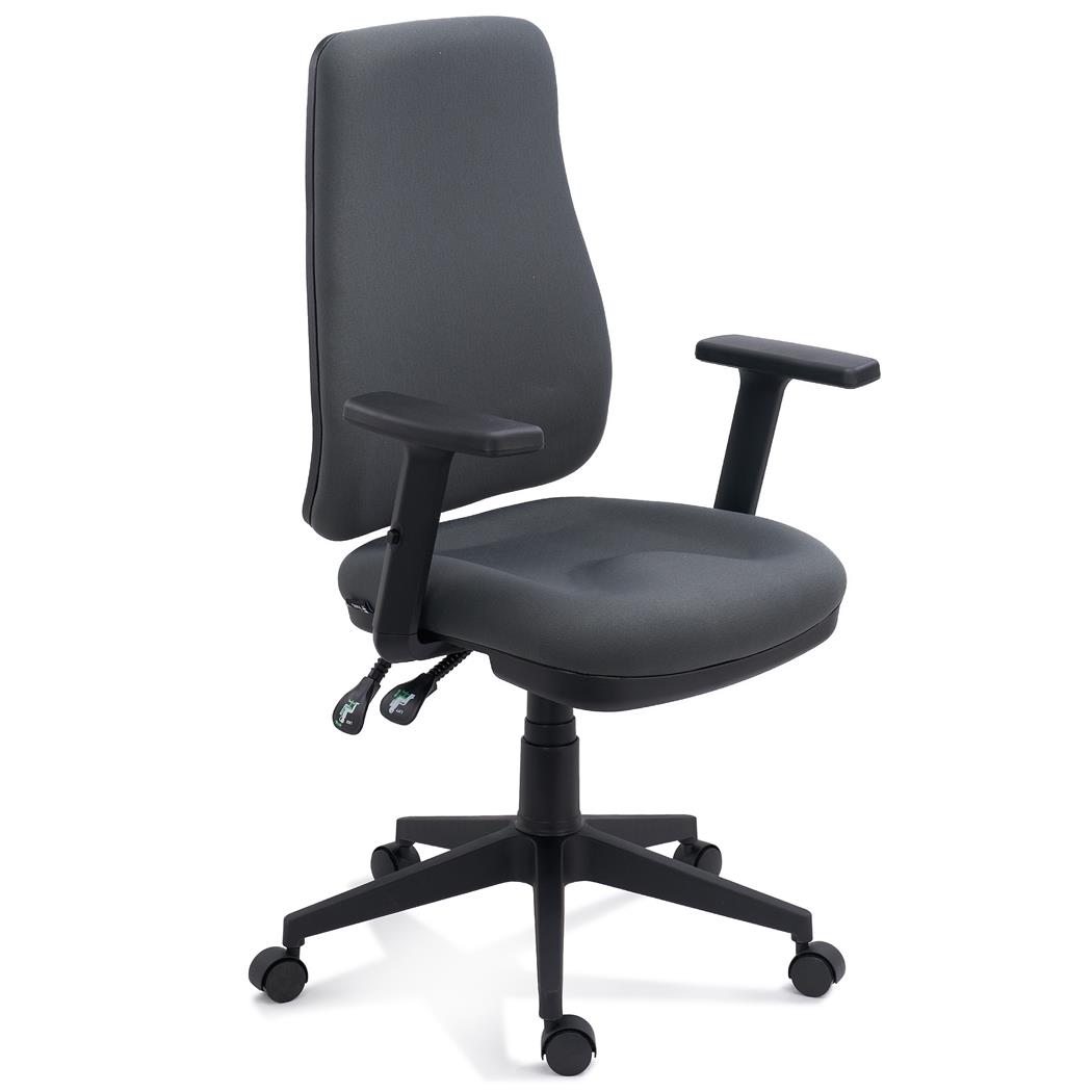 Sedia da Ufficio Ergonomica FOCUS, Massimo Comfort, in Tessuto Grigio