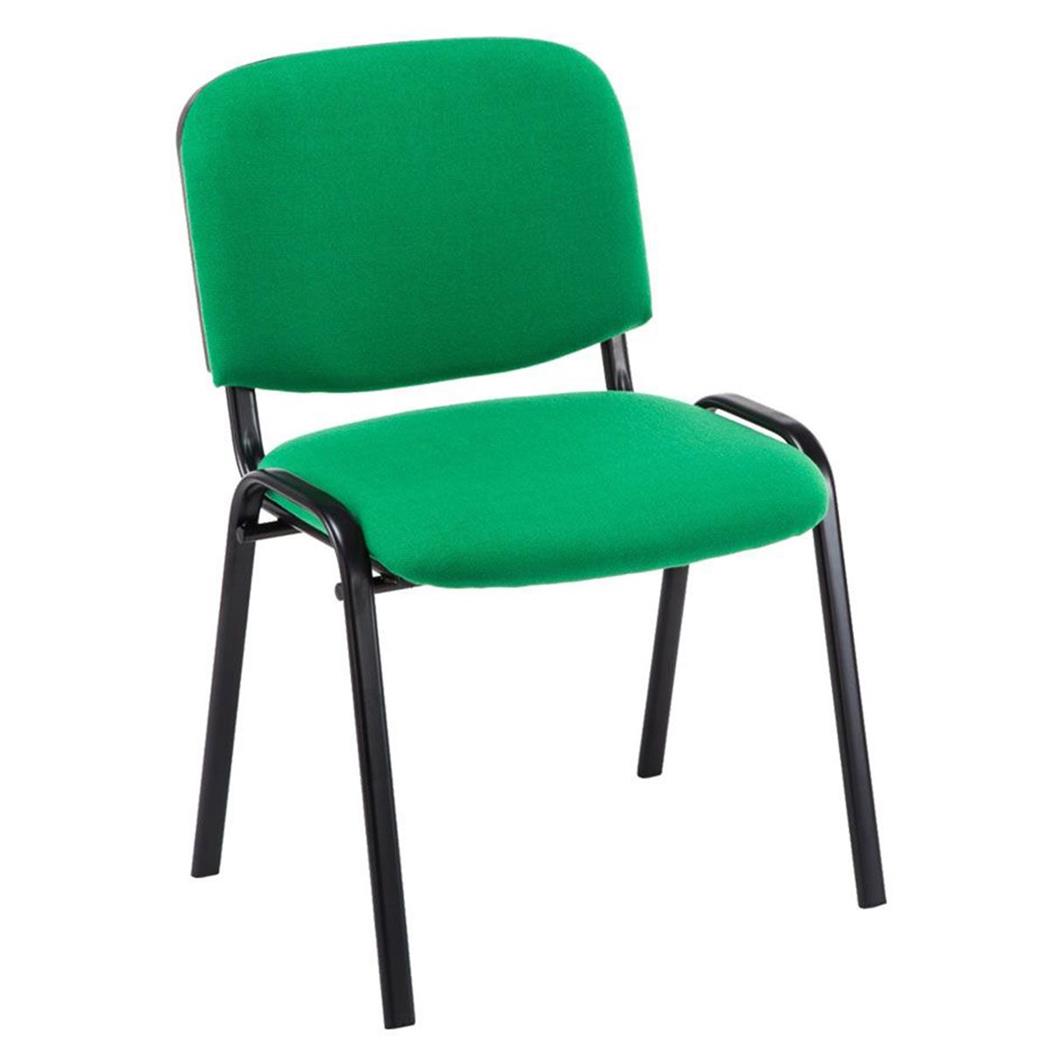 Sedia Conferenze MOBY BASE, Comoda e Pratica, Prezzo Incredibile, Colore Verde e Gambe Nere
