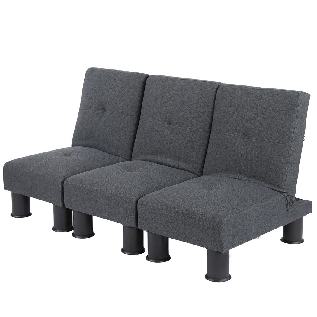 Divano componibile 3 moduli CARLO, Versatile e Comodo, in Tessuto, colore Grigio Antracite