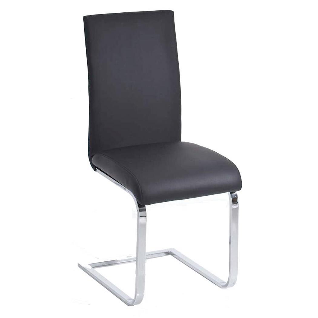 Sedia Sala d'Attesa / Riunioni CINCA, Design ergonomico, Struttura in metallo, in Pelle colore Nero