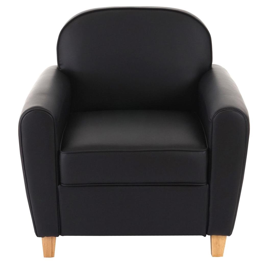 Divano a 1 posto ARTIS, Design Elegante, Comodo e versatile, in Pelle, colore Nero