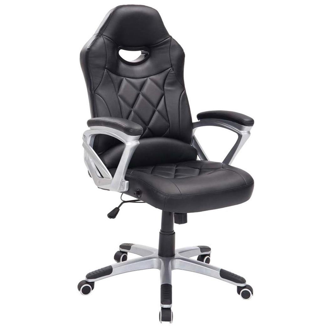 Poltrona Gaming ENAO, Design Sportivo, Extra Comfort, in Tessuto colore Nero