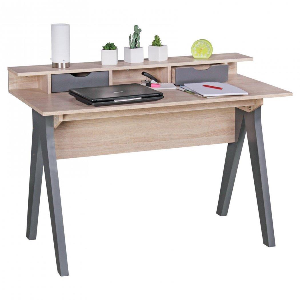 Scrivania per computer MILA, 120x59x86cm, Legno Rovere Chiaro