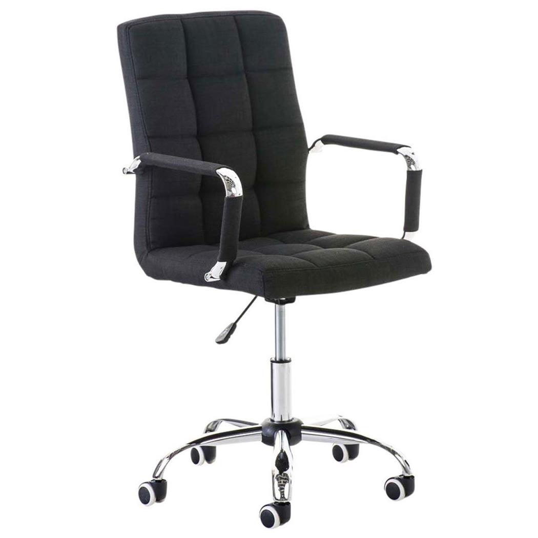 Poltrona ufficio BRISTOL TESSUTO, Telaio e Braccioli in Metallo, Rivestimento in Tessuto, colore Nero