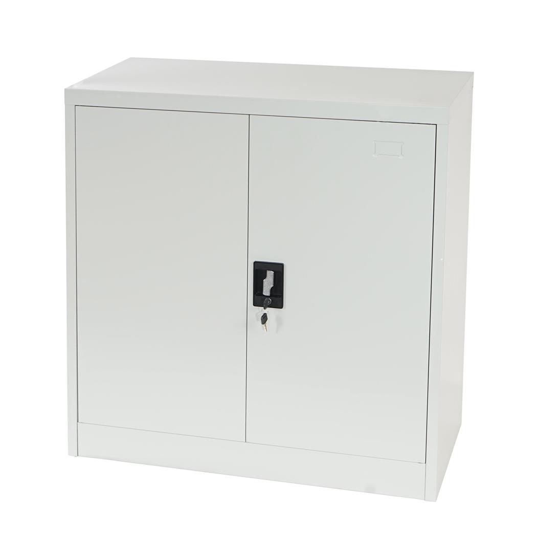 Armadietto metallico BIRGIT, cm 90x90x40, in Acciaio, colore Grigio
