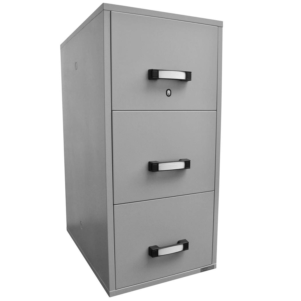 Cassettiera in Acciaio Ignifugo BODIL 3 CASSETTI cm 123x55x82 colore Grigio