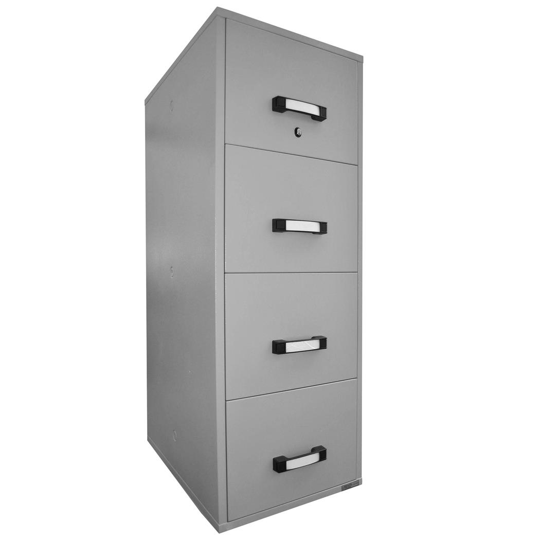 Cassettiera  in Acciaio Ignifugo BODIL 4 CASSETTI cm 157X55x75, colore Grigio 