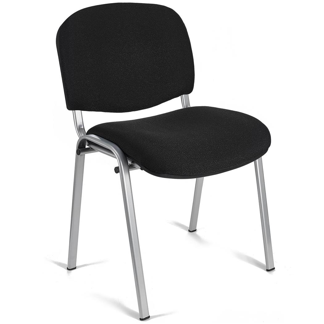 Sedia Conferenze MOBY BASE, Nero e Gambe Grigie