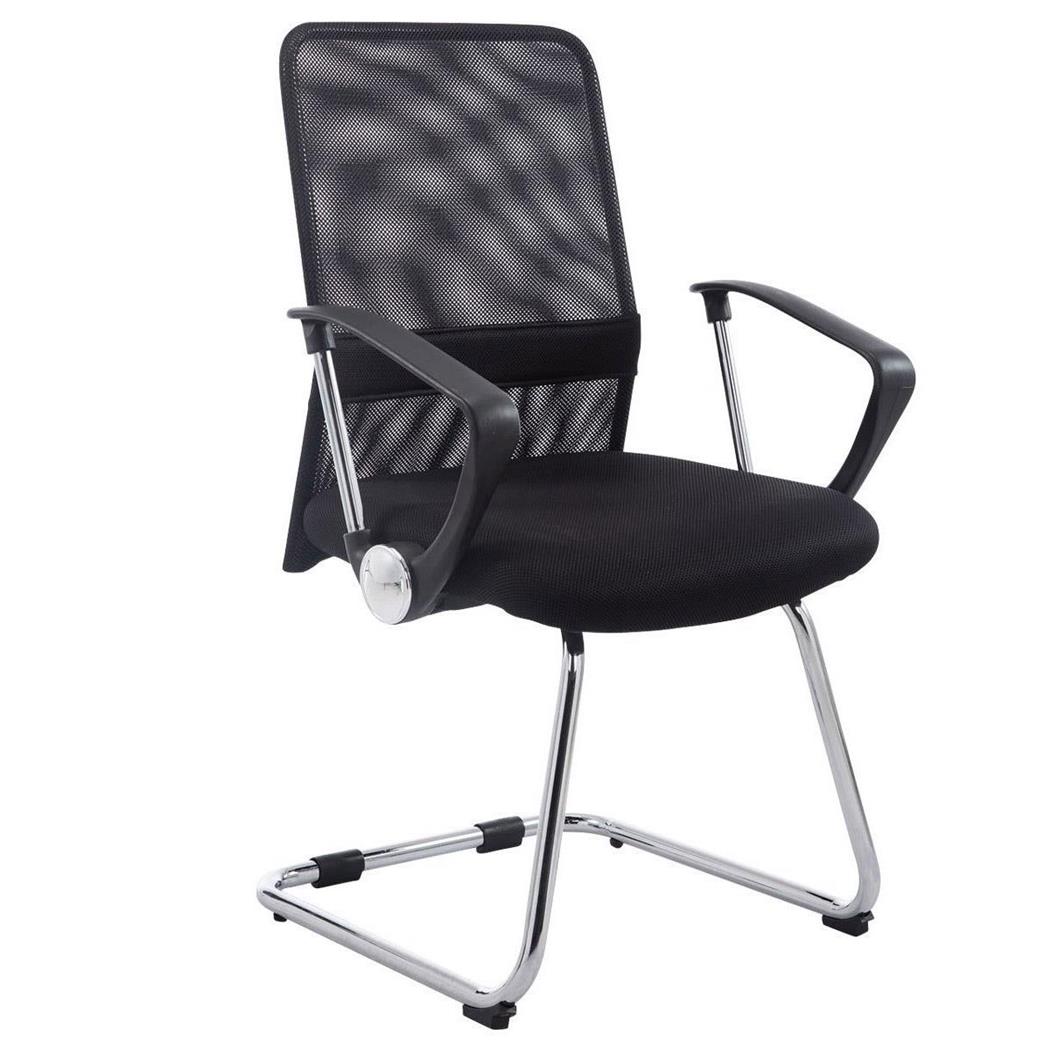 Sedia d'Attesa ASPEN V, Rete traspirante e Sedile imbottito, Design Moderno, in Nero