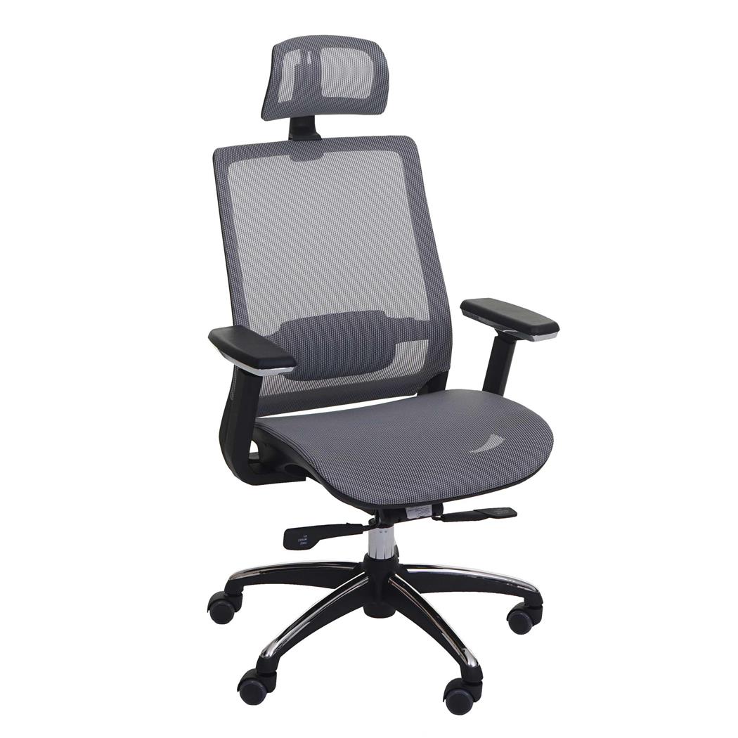 Sedia Ufficio Ergonomica NUTAL, Completamente Regolabile, Sostegno Lombare, colore Grigio