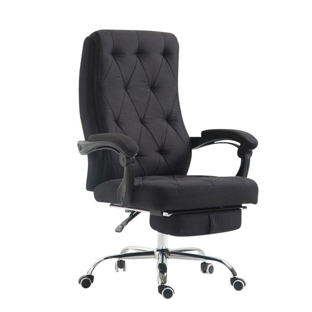 Poltrona ufficio BENETY TESSUTO, Stile Chester, Poggiapiedi, in Nero