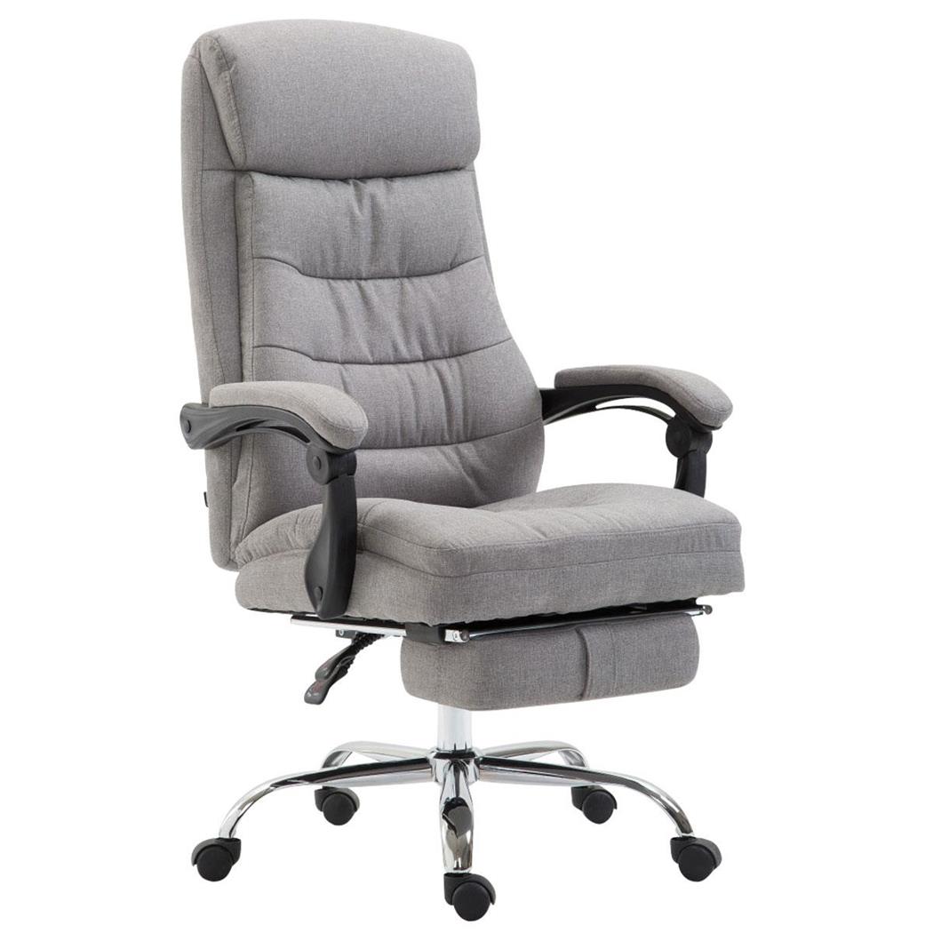 Sedia da ufficio ARGO TESSUTO, Imbottita, Poggiapiedi, Grigio Chiaro