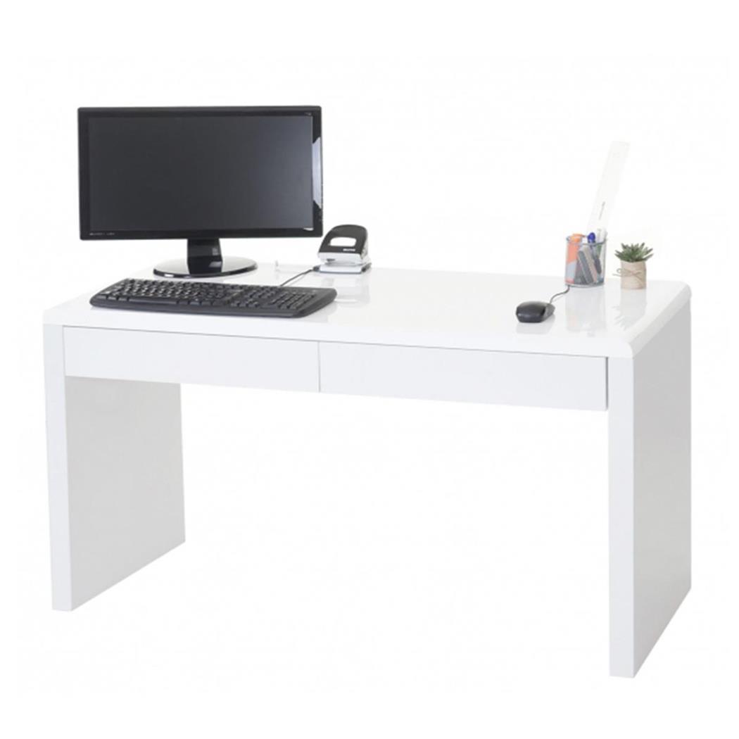 Scrivania da Studio EDMOND 120x50cm, Ampi Cassetti, in Legno Bianco