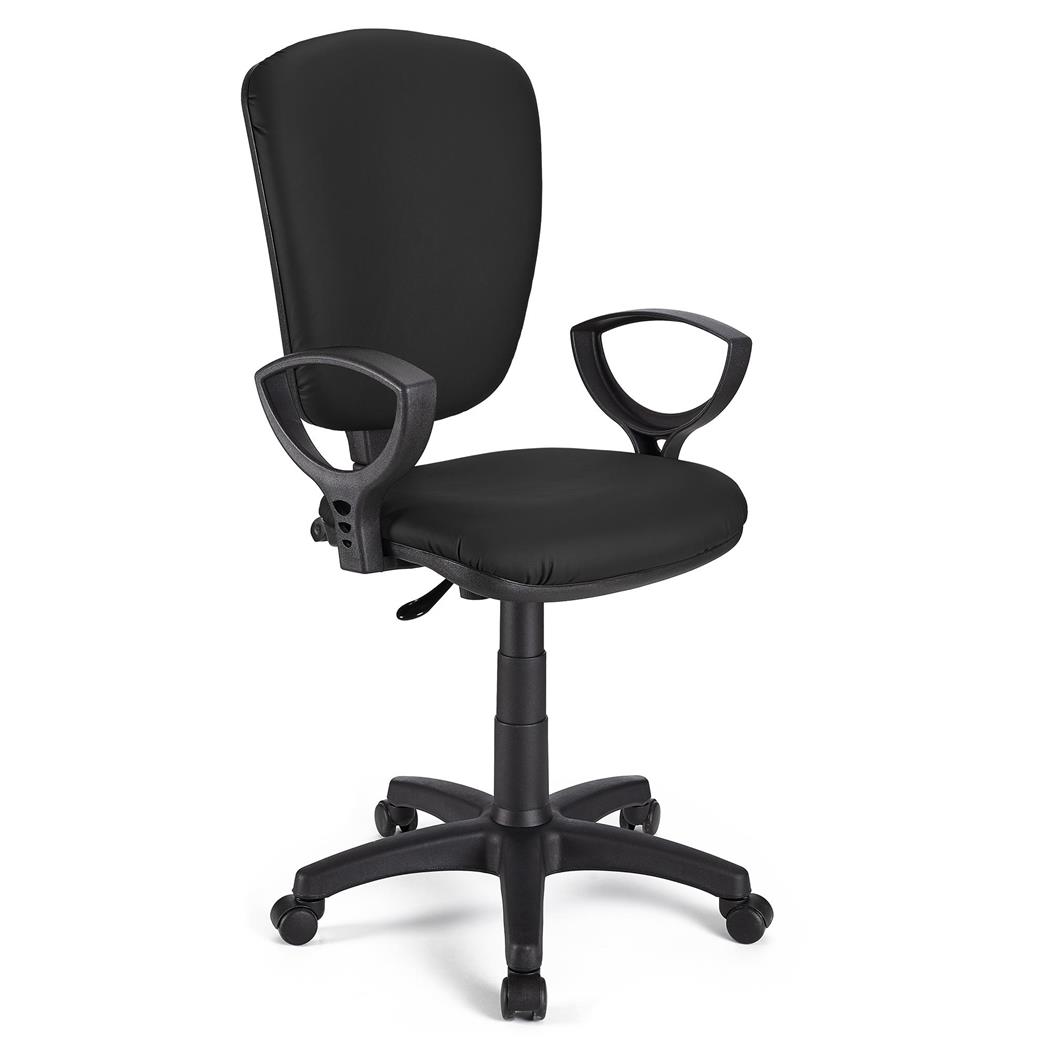 Sedia da ufficio CALIPSO PELLE, Schienale regolabile, Resistente, in Nero