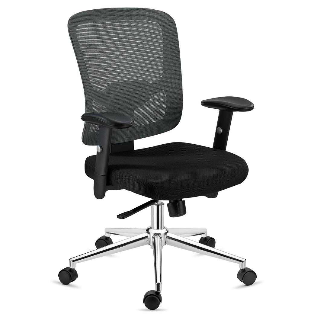 Sedia Ergonomica MARKO, Sostegno Lombare, Reclinazione sincronizzata, Base in Alluminio, in Grigio