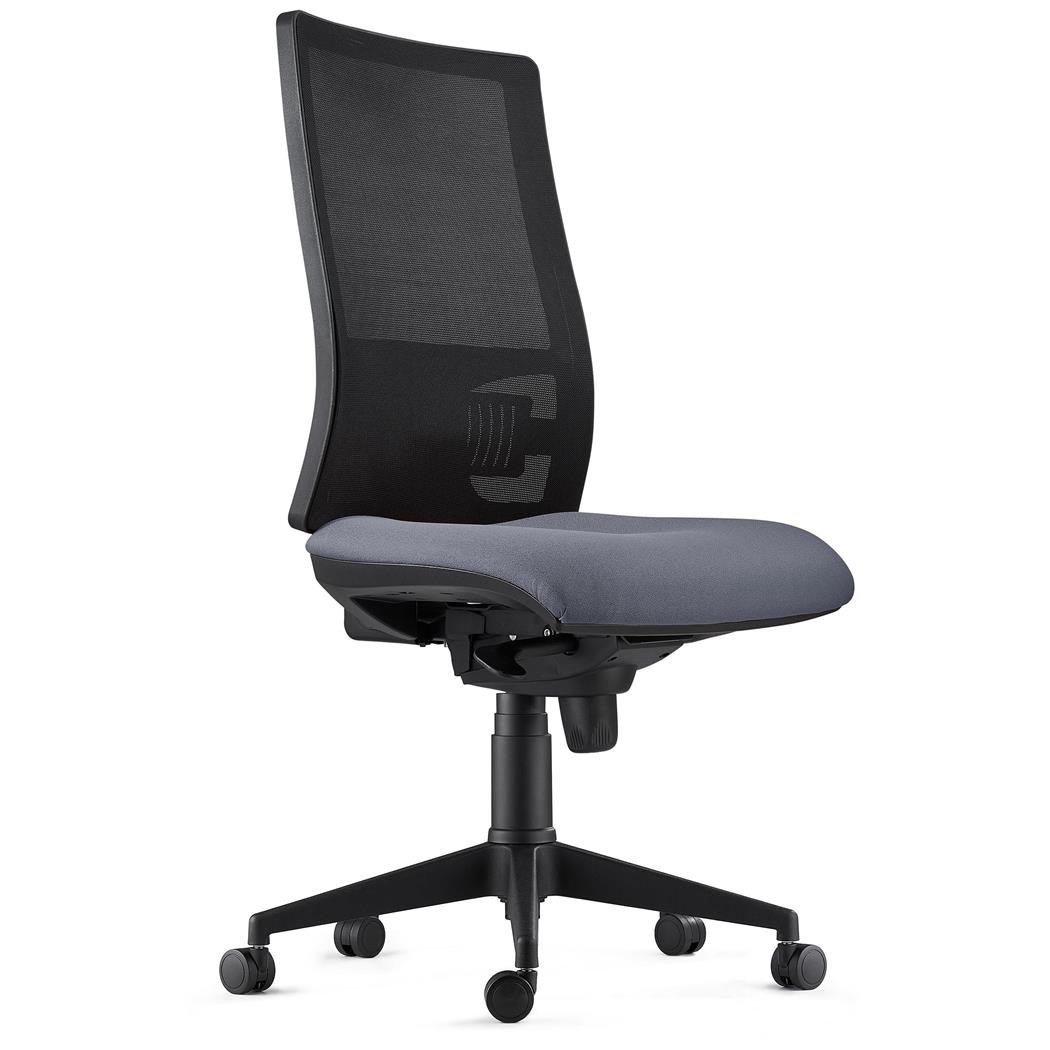 Sedia Ergonomica EMERSON, Schienale Regolabile, Rivestimento Ignifugo, color Grigio