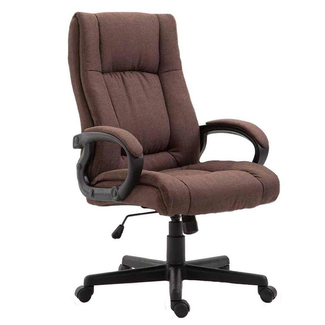 Poltrona da ufficio direzionale NINA TESSUTO, Comoda imbottitura, Schienale ergonomico, in Marrone